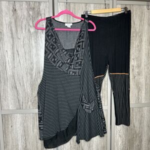 Dorman Set Pants and Top Size L Lagenlook Bohemian Hippie Comfort